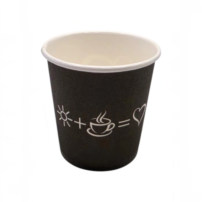 PAHAR CARTON 4 OZ NEGRU+INIMIOARA