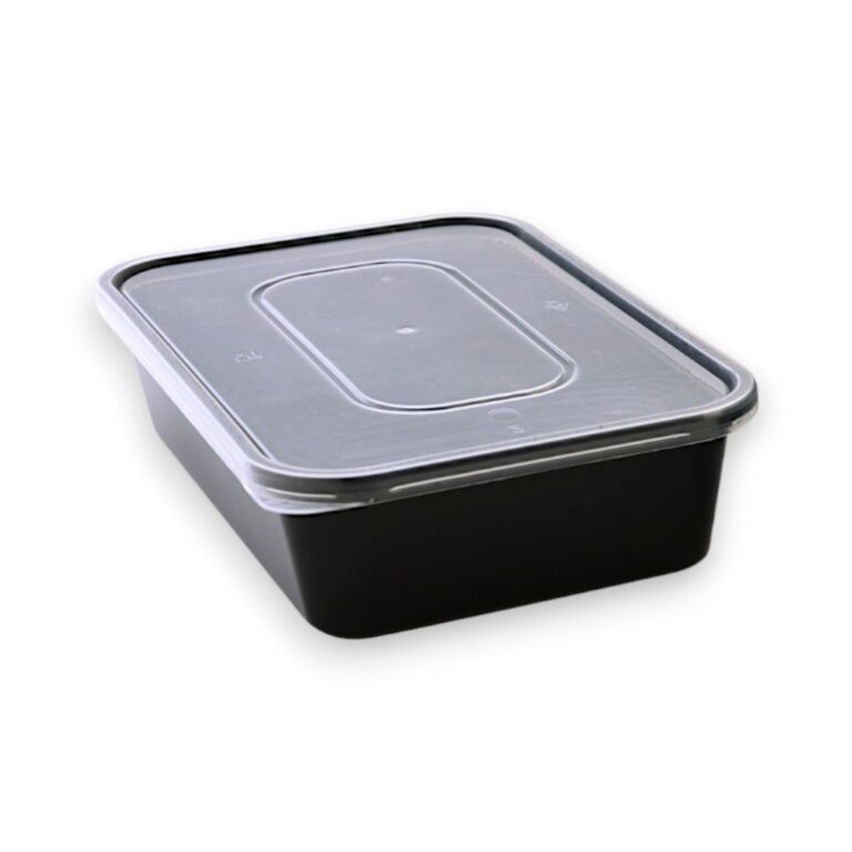 CASEROLA PP RECTANGULARA NEAGRA 500CC + CAPAC
