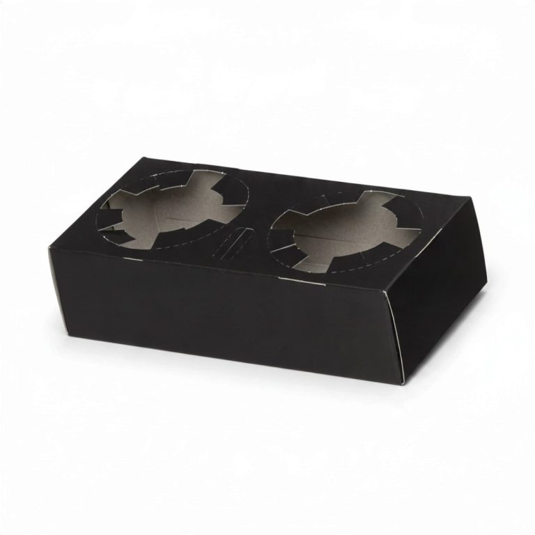 SUPORT CARTON 2 CUPE NEGRU MAT